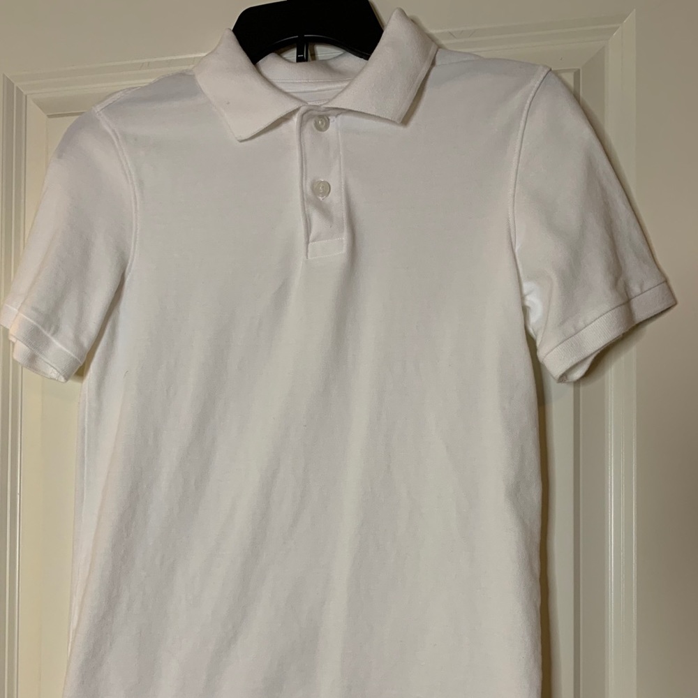 Boys white polo